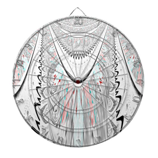 Verbluffende edgy zachte cyaan kleuren vector illu dartbord (Voorkant)