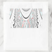 Verbluffende edgy zachte cyaan kleuren vector illu rechthoekige sticker (Tas)