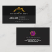 Verbluffende Eenvoudige Retro Gold Roof Dual Color Visitekaartje (Voorkant / Achterkant)