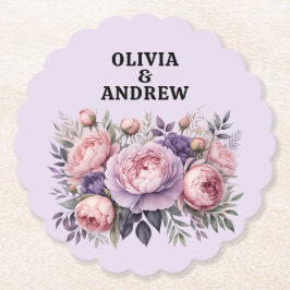 Verbluffende Elegante Bloemige Zachte Pastelkleure Kartonnen Onderzetters