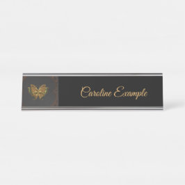 Verbluffende elegante vlinder. bureau naambordje