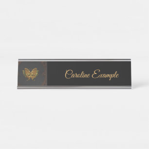 Verbluffende elegante vlinder. bureau naambordje