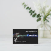 Verbluffende elektrische bliksem-elektricien visitekaartje (Staand voorkant)