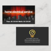 Verbluffende elektrische puls elektricien visitekaartje (Voorkant / Achterkant)