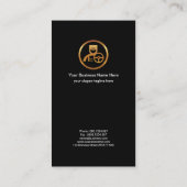 Verbluffende Elite Dual Goal Columns Black Chauffe Visitekaartje (Achterkant)