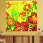 Verbluffende en kleurrijke vloerpannen canvas afdruk (Insitu (Woonkamer))