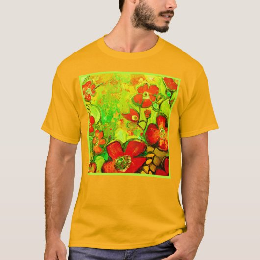Verbluffende en kleurrijke vloerpannen t-shirt (Voorkant)