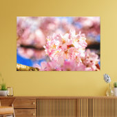 Verbluffende en ongelofelijke roze Sakura-bloemen  Canvas Afdruk (Insitu (Woonkamer))