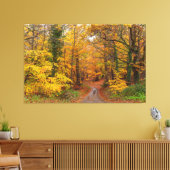 Verbluffende Engelse herfstkleuren met pad Canvas Afdruk (Insitu (Woonkamer))