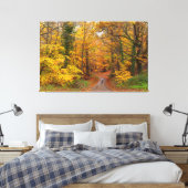 Verbluffende Engelse herfstkleuren met pad Canvas Afdruk (Insitu (Slaapkamer))