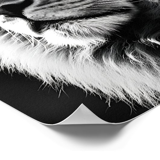 Verbluffende exotische leeuw digitale print (Hoek)