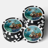 Verbluffende fantasie steampunk vis. poker chips (Opstapeling)