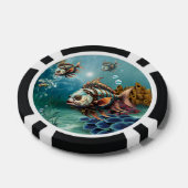 Verbluffende fantasie steampunk vis. poker chips (Enkel)