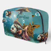 Verbluffende fantasie steampunk vis toilettasje (Rechterhoek)