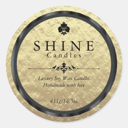 Verbluffende Faux Gold Folie en Black Labels (Voorkant)