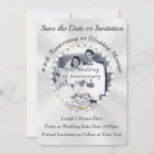 Verbluffende foto, jubileum save the date-kaarten kaart (Voorkant)