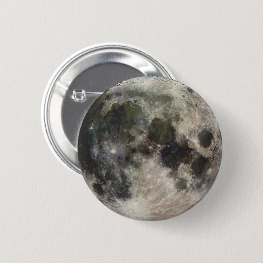 Verbluffende foto van de maan ronde button 5,7 cm (Voorkant /achterkant)