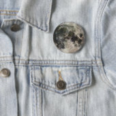 Verbluffende foto van de maan ronde button 5,7 cm (In situ)