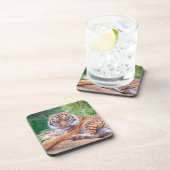 Verbluffende foto van tijger bier onderzetter (Rechterzijde)