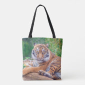 Verbluffende foto van tijger tote bag (Achterkant)
