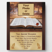 Verbluffende foto's en persoonlijke, Christelijke  Fotoplaat (Voorkant)