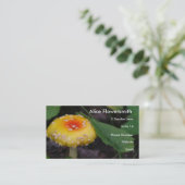 Verbluffende gele paddenstoel visitekaartje (Staand voorkant)