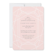 Verbluffende Gem Chic Graduation Party uitnodiging