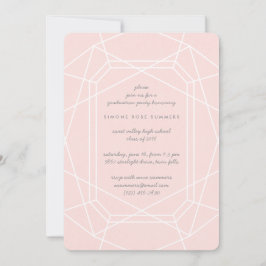 Verbluffende Gem Chic Graduation Party uitnodiging