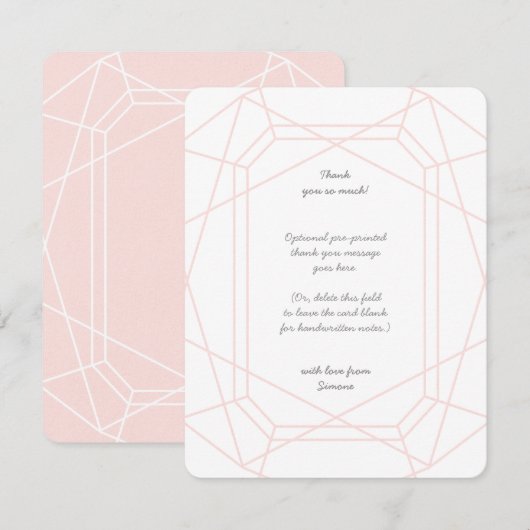 Verbluffende Gem gepersonaliseerde bedankkaarten Bedankkaart (Voorkant / Achterkant)