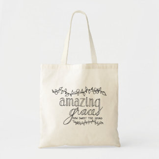 verbluffende genade, lijntekening-tas tote bag