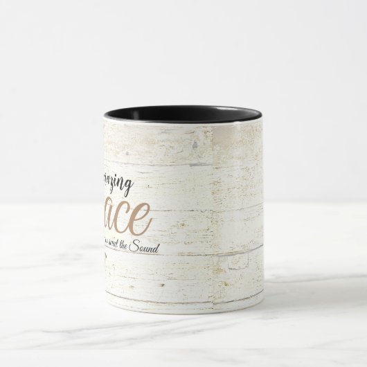 Verbluffende genade op hout mok (Midden)