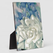 Verbluffende Georgia O'Keefe White Rose en Larkspu Fotoplaat (Zijkant)