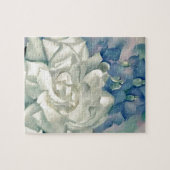 Verbluffende Georgia O'Keefe White Rose en Larkspu Legpuzzel (Horizontaal)