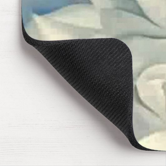 Verbluffende Georgia O'Keefe White Rose en Larkspu Muismat (Hoek)