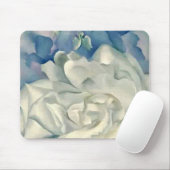 Verbluffende Georgia O'Keefe White Rose en Larkspu Muismat (Met muis)