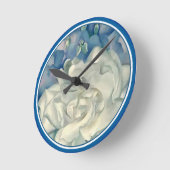 Verbluffende Georgia O'Keefe White Rose en Larkspu Ronde Klok (Hoek)