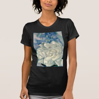 Verbluffende Georgia O'Keefe White Rose en Larkspu T-shirt