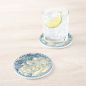 Verbluffende Georgia O'Keefe White Rose en Larkspu Zandsteen Onderzetter (Zijkant)