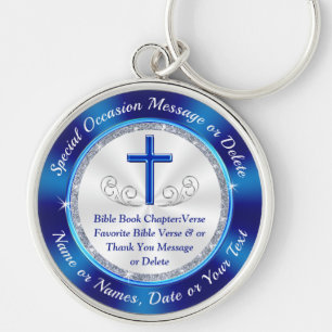 Verbluffende, gepersonaliseerde christelijke gesch sleutelhanger
