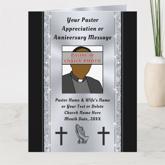 Verbluffende gepersonaliseerde kaarten voor pastor (Voorkant)