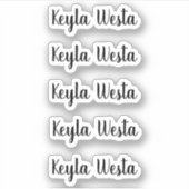 Verbluffende gepersonaliseerde naam voor whimsical sticker (Voorkant)