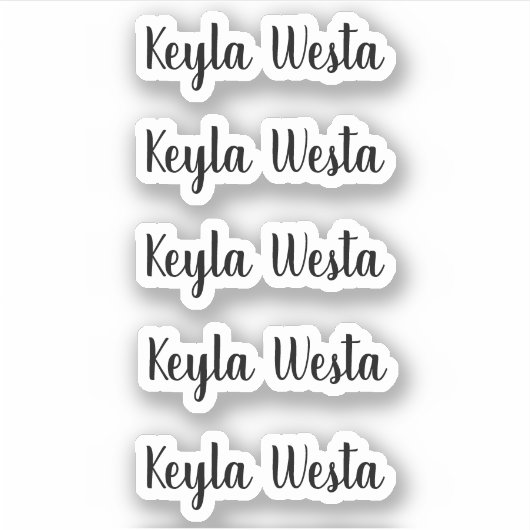 Verbluffende gepersonaliseerde naam voor whimsical sticker (Voorkant)