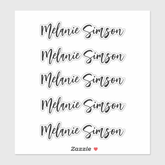 Verbluffende gepersonaliseerde naam voor whimsical sticker (Vel)