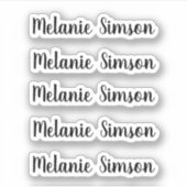 Verbluffende gepersonaliseerde naam voor whimsical sticker (Voorkant)