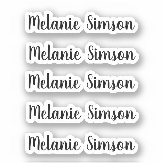 Verbluffende gepersonaliseerde naam voor whimsical sticker (Voorkant)