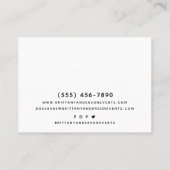 Verbluffende Gold Foil Black, Blauwgroen Abstract, Visitekaartje (Achterkant)