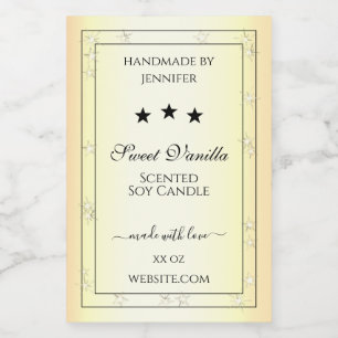 Verbluffende Gold Glitter Product Packaging Labels Voedselcontainer Etiket