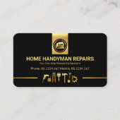 Verbluffende Gold Handyman Tools Line Visitekaartje (Voorkant)