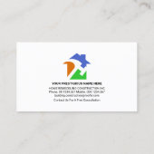 Verbluffende Gold Handyman Tools Rooftop Visitekaartje (Achterkant)