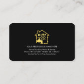 Verbluffende Gold Line Loodgietersverwarming Visitekaartje (Achterkant)